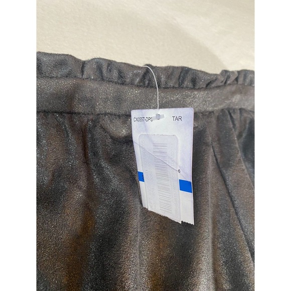 Coco & Jaimeson Faux Suede Black Metallic Skirt new with tags size XL - Picture 2 of 7